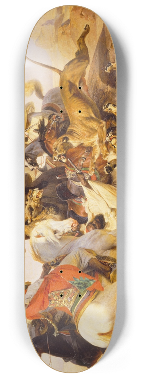 Horace Vernet - The Lion Hunt 8.25 inch art skate deck