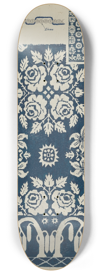 Howard H. Sherman - Handwoven Coverlet 8.25 inch art skate deck