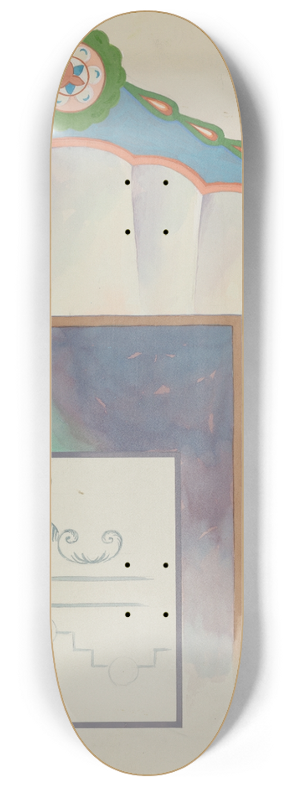 Howard H. Sherman - Shell Top Doorway San Luis Rey Mission 8.25 inch art skate deck