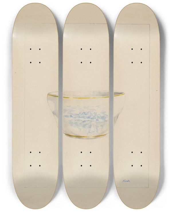 Triptych art skateboard deck of Joseph Sudek Bowl_2 by Joseph Sudek