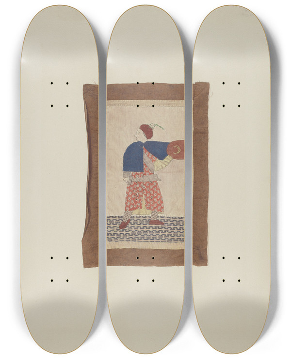 Triptych art skateboard deck of Henry Murphy Pillow Top Insert by Henry Murphy