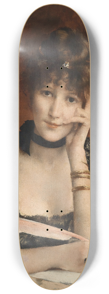 Alfred Stevens - The Letter 8.25 inch art skate deck