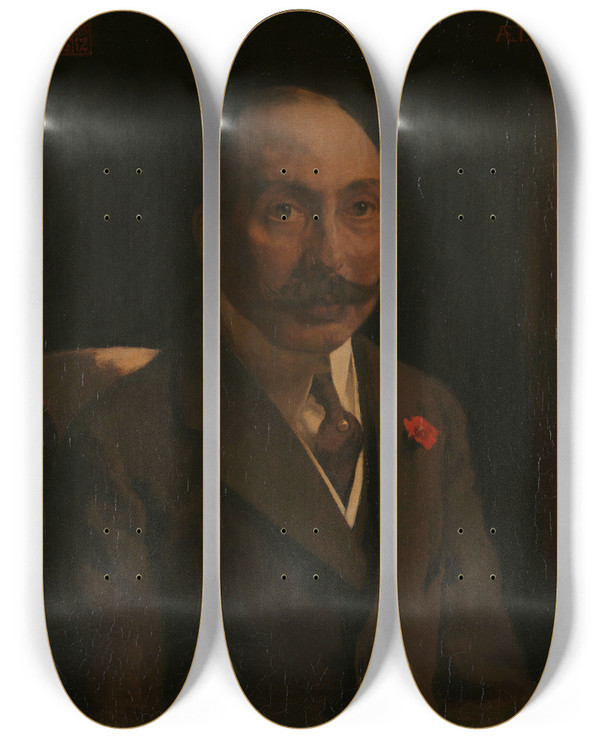 Triptych art skateboard deck of Willem Witsen Andries Van Wezel 18561921 by Willem Witsen (1860-1923)