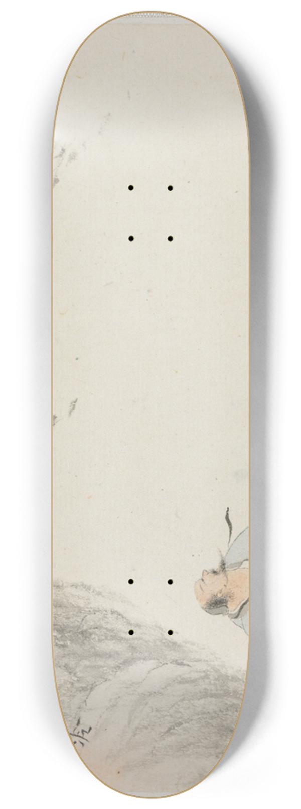 Hua Yan - A Man Reclines beneath an Overhanging Branch 8.25 inch art skate deck