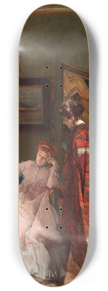 Alfred Stevens - The Visit 8.25 inch art skate deck