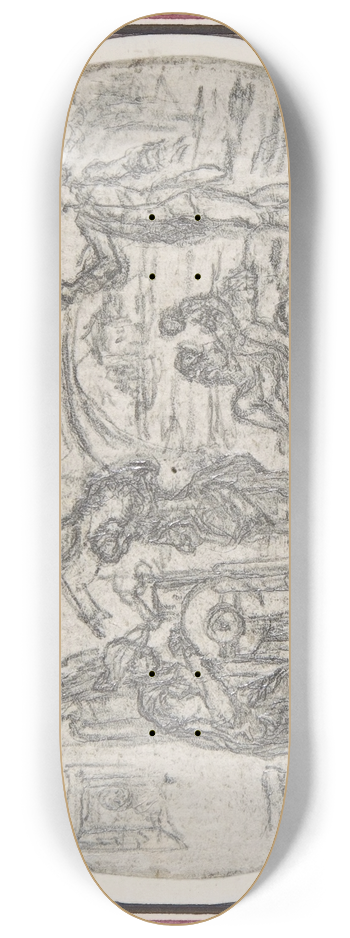 Hubert-Franois Gravelot - Design for a Box-Lid 8.25 inch art skate deck