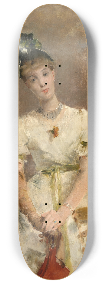 Alfred Stevens - Young Woman By The Sea 8.25 inch art skate deck