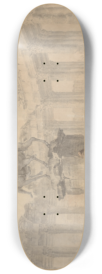 Hubert Robert - Equestrian Statue of Marcus Aurelius 8.25 inch art skate deck