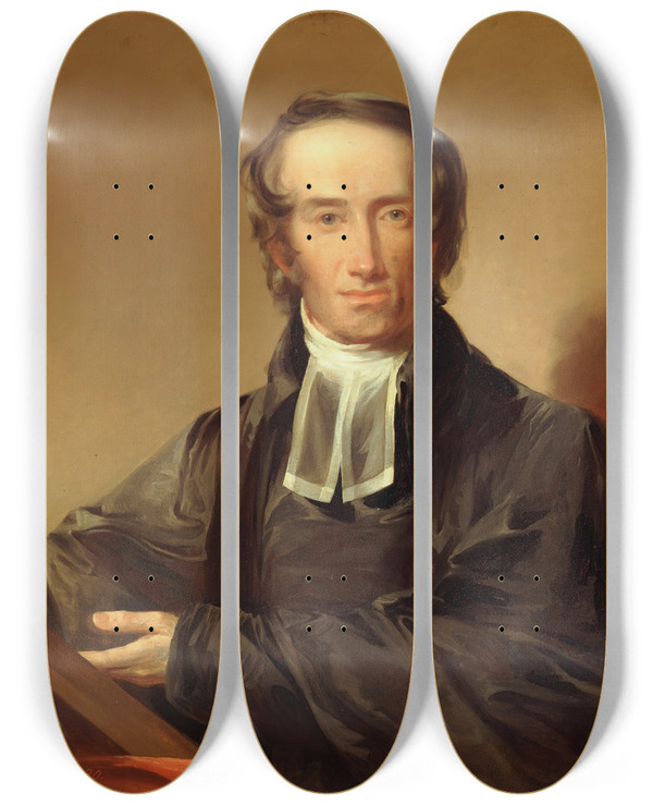 Triptych art skateboard deck of John Neagle Reverend Gregory Townsend Bedell by John Neagle (1796-1865)