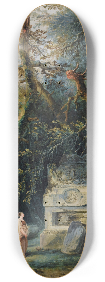 Hubert Robert - La Promenade Solitaire 8.25 inch art skate deck