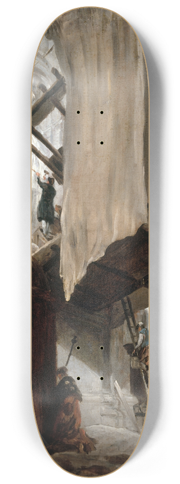 Hubert Robert - Sculpteur travaillant  la statue dun saint  Saint-Pierre de Rome 8.25 inch art skate deck