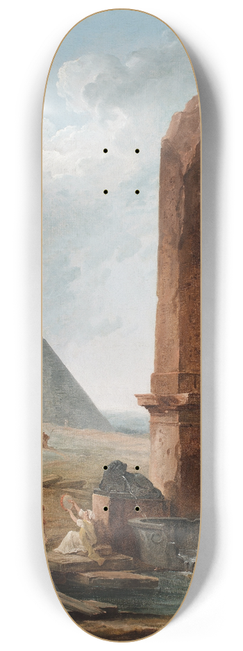 Hubert Robert - The Farandole Amidst Egyptian Monuments 8.25 inch art skate deck