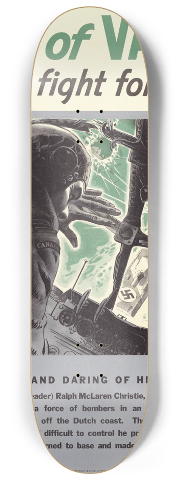 Hubert Rogers - Men of Valor  They Fight for You 8.25 inch art skate deck
