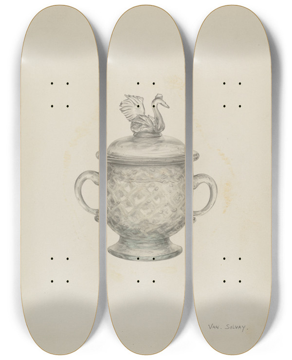 Triptych art skateboard deck of Van Silvay Sugar Bowl_2 by Van Silvay
