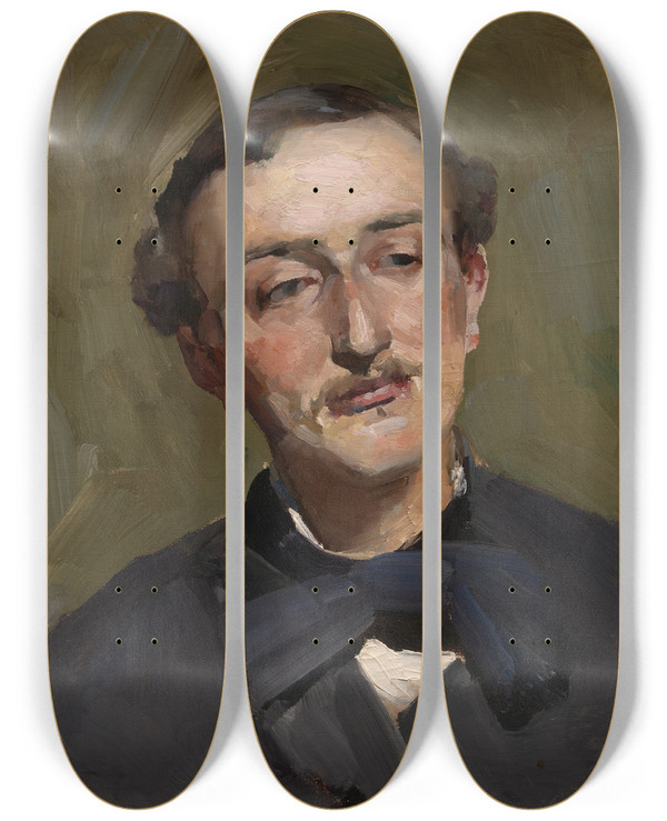 Triptych art skateboard deck of Robert Bolling Brandegee Cass Gilbert by Robert Bolling Brandegee