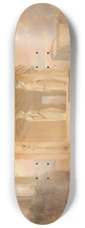 Hugh William Williams - The Erechtheum, Athens 8.25 inch art skate deck