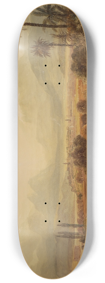 Hugh William Williams - View of Thebes 8.25 inch art skate deck