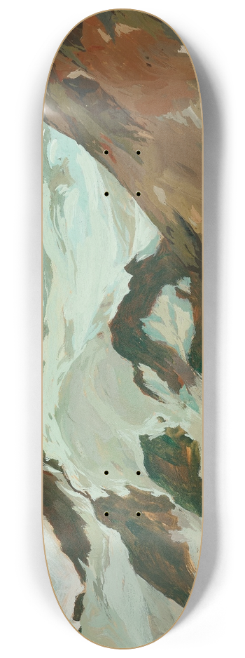 Hugo Hodiener - Snow-covered summit in the high mountains 8.25 inch art skate deck