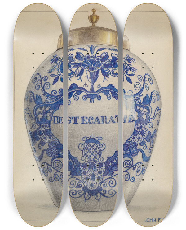 Triptych art skateboard deck of John Fisk Sugar Bowl_2 by John Fisk