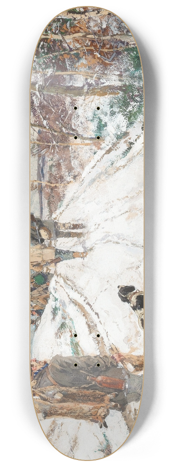 Hugo Mhlig - A hinting party in winter 8.25 inch art skate deck