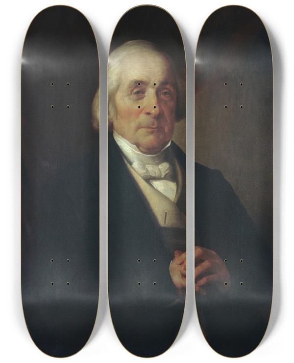Triptych art skateboard deck of John Neagle John Walsh by John Neagle (1796-1865)