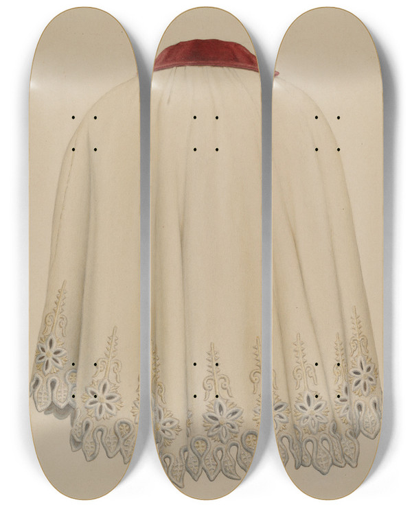 Triptych art skateboard deck of Edward Bashaw Cape by Edward Bashaw