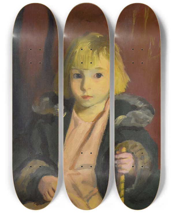 Triptych art skateboard deck of Robert Henri Carl Karl Schleicher by Robert Henri (1865-1929)
