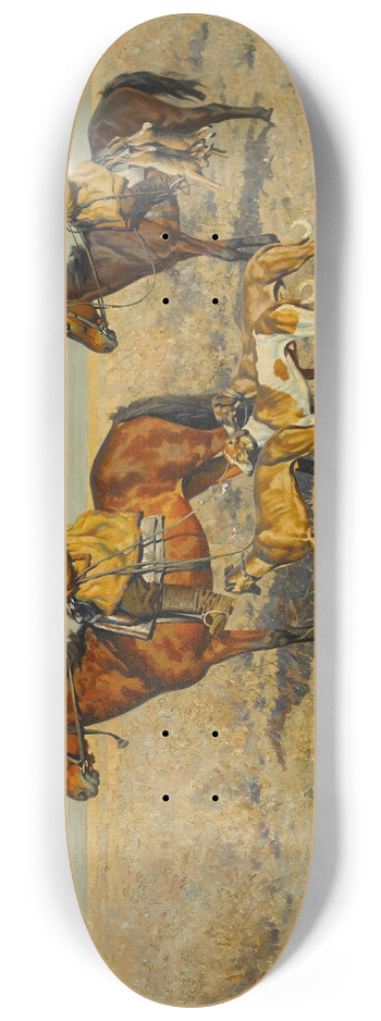 Hugo Ungewitter - Hunting on the steppes 8.25 inch art skate deck
