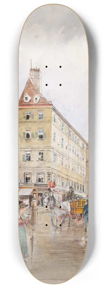H. Winter - Der Franziskanerplatz in Wien 8.25 inch art skate deck
