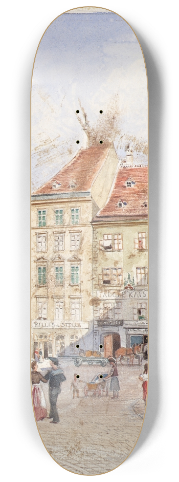 H. Winter - Der Judenplatz in Wien 8.25 inch art skate deck