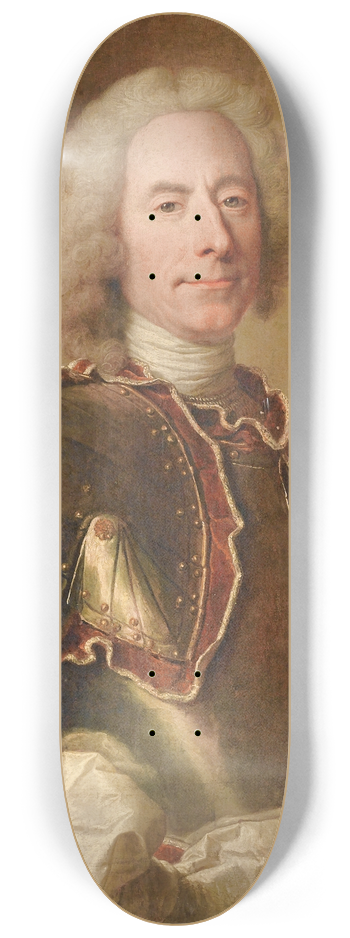 Hyacinthe Rigaud - Portrait Of A Man Wearing An Armor 8.25 inch art skate deck