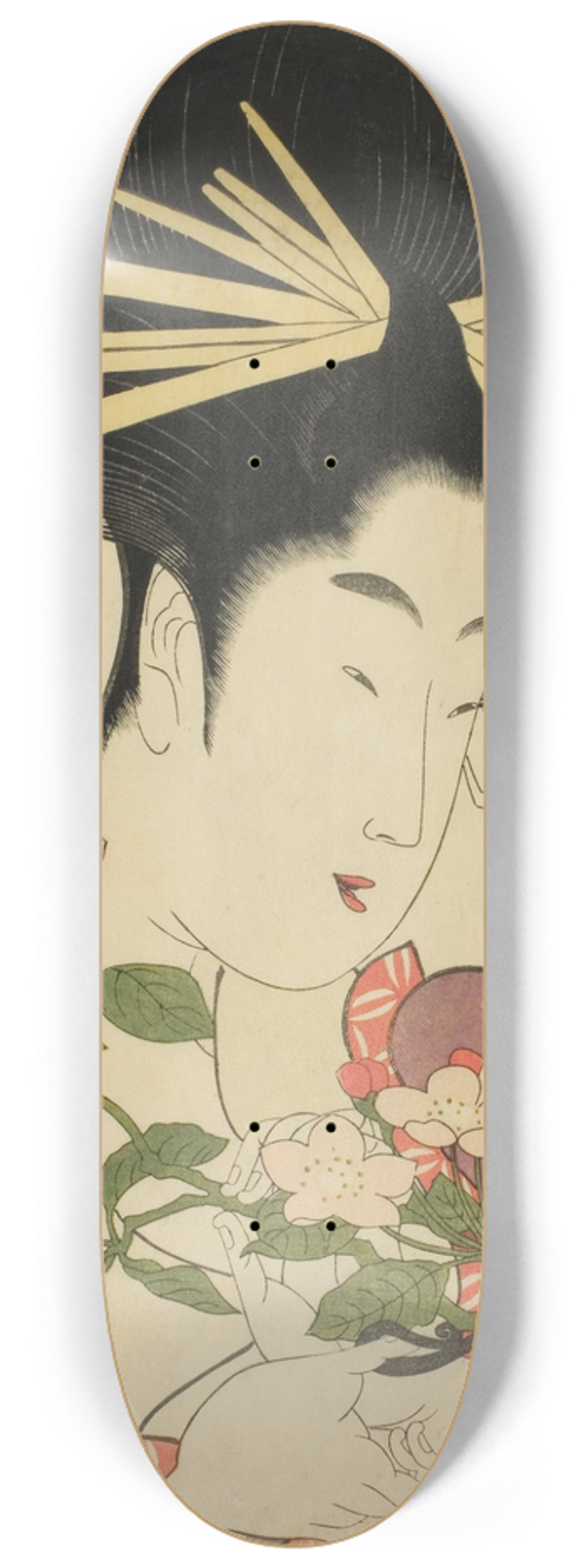 Ichirakutei Eisui - The Courtesan Hinazuru of the Chojiya 8.25 inch art skate deck
