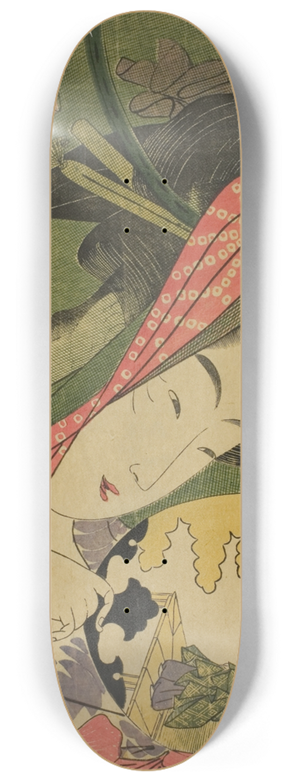Ichirakutei Eisui - The Courtesan Takigawa of the Ogiya, from the series Beauties of the Five Festivals (Bijin gosekku) 8.25 inch art skate deck