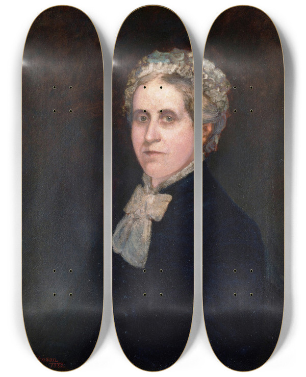 Triptych art skateboard deck of Eastman Johnson Isabella Guthrie Mccosh 18171909 by Eastman Johnson (1824-1906)