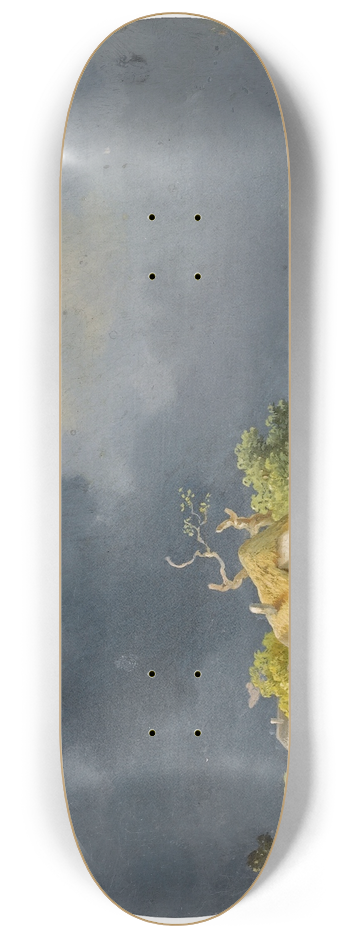 Ignaz Raffalt - Stormy Landscape 8.25 inch art skate deck