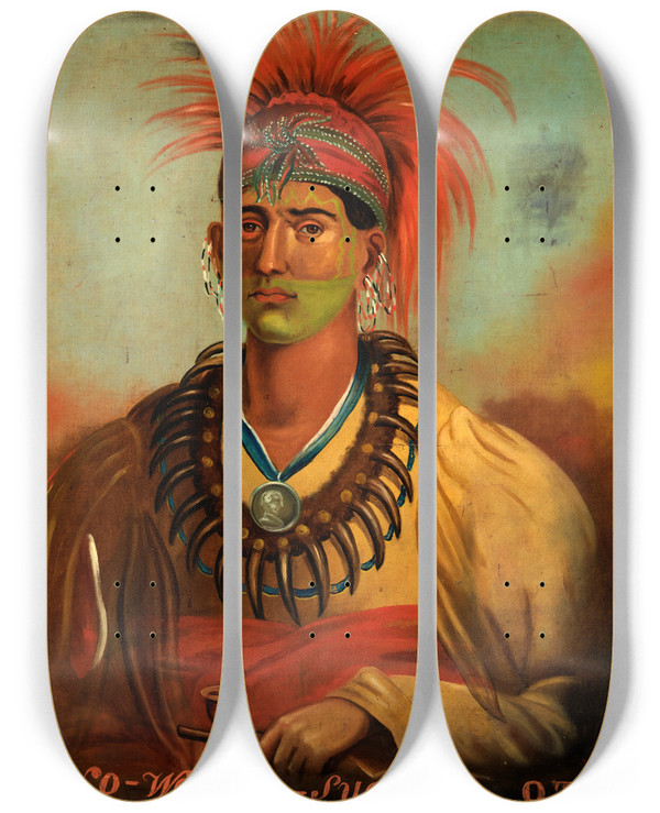 Triptych art skateboard deck of Alexander Davis Cooper Nowaykesugga by Alexander Davis Cooper (1820-1895)