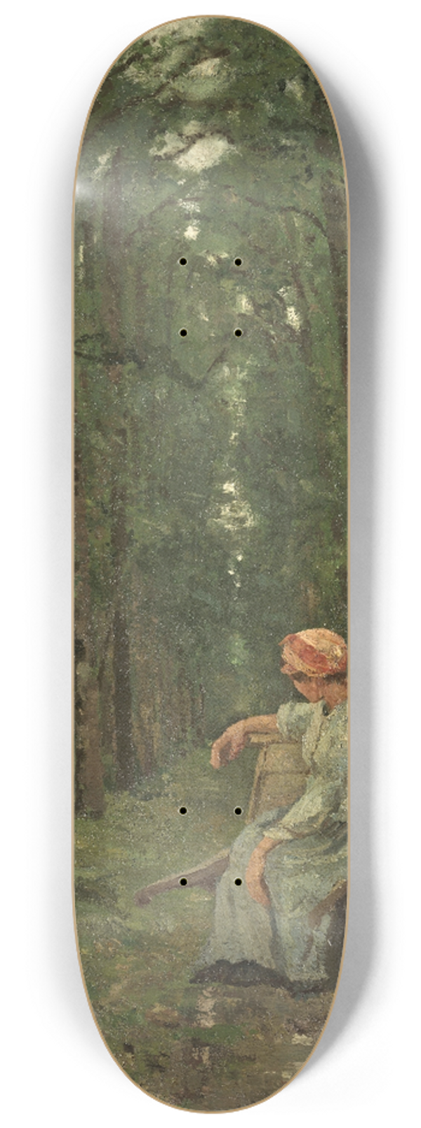 Ion Andreescu - Woman in the forest 8.25 inch art skate deck