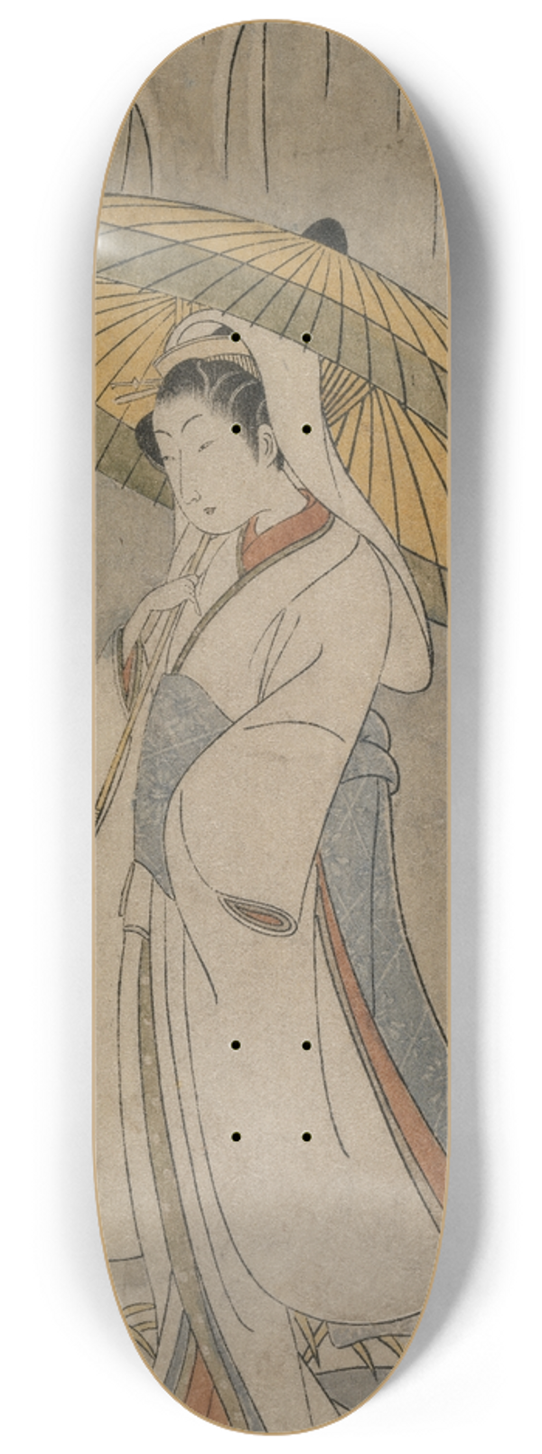 Ippitsusai Bunch - Segawa Kikunojo II as the Heron Maiden (from the series Ichimura Theater) 8.25 inch art skate deck