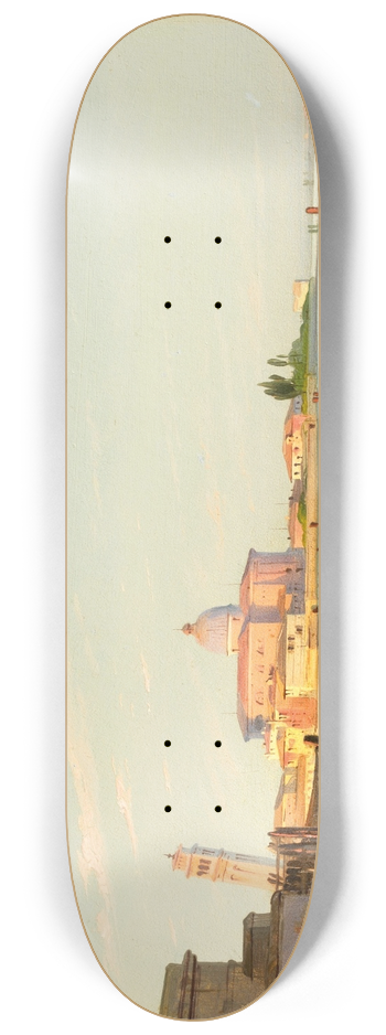 Ippolito Caffi - Venice, a View of San Pietro di Castello 8.25 inch art skate deck