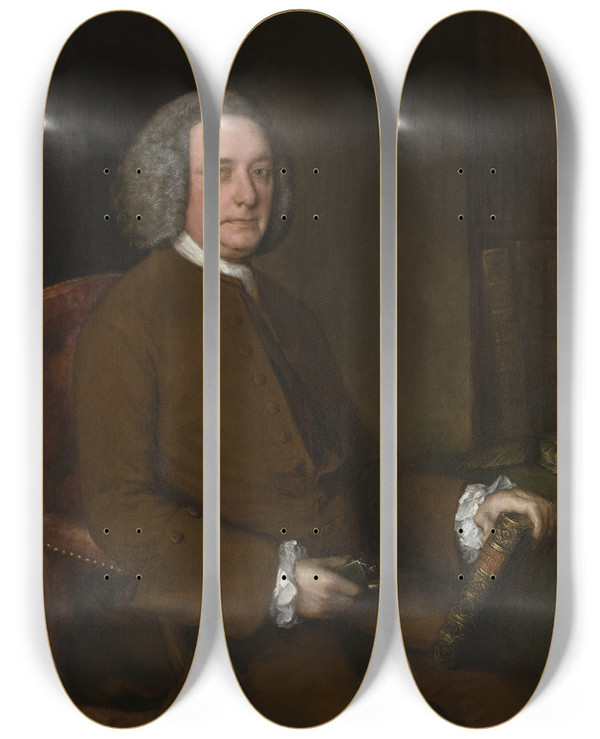 Triptych art skateboard deck of Thomas Gainsborough Thomas Haviland by Thomas Gainsborough (1727-1788)