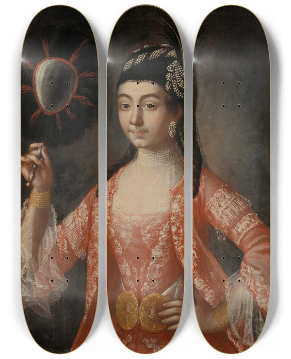 Triptych art skateboard deck of Anders Eklund Elisabeth Palm by Anders Eklund