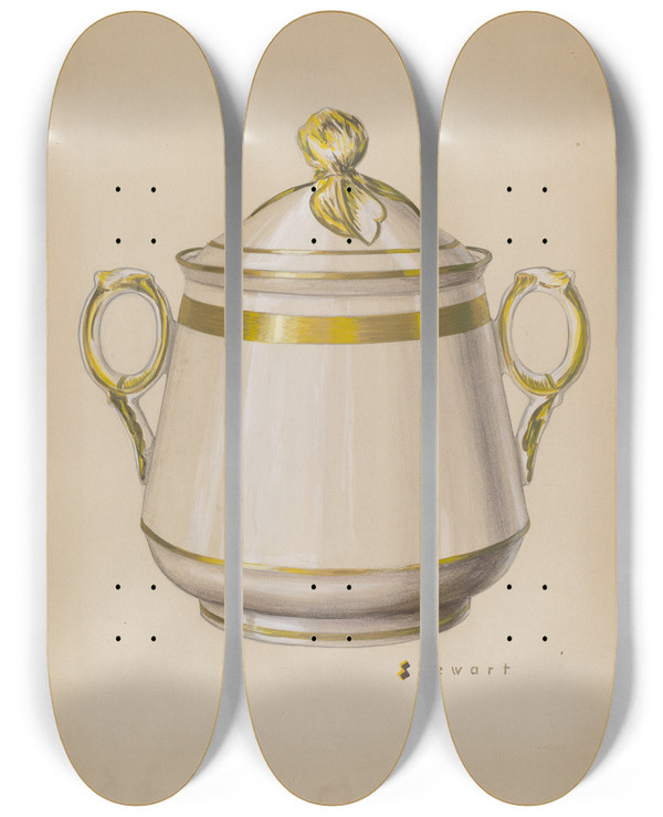 Triptych art skateboard deck of Robert Stewart Sugar Bowl_2 by Robert Stewart (20-)