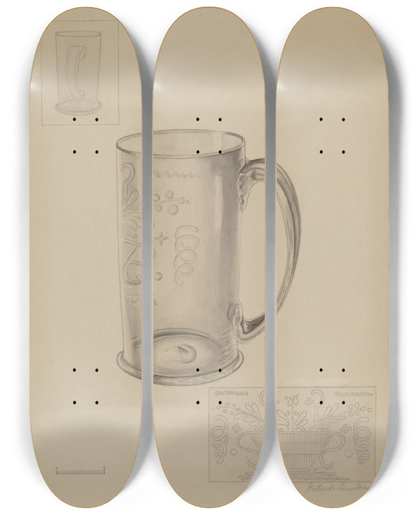 Triptych art skateboard deck of Gertrude Lemberg Mug_1 by Gertrude Lemberg (20-)