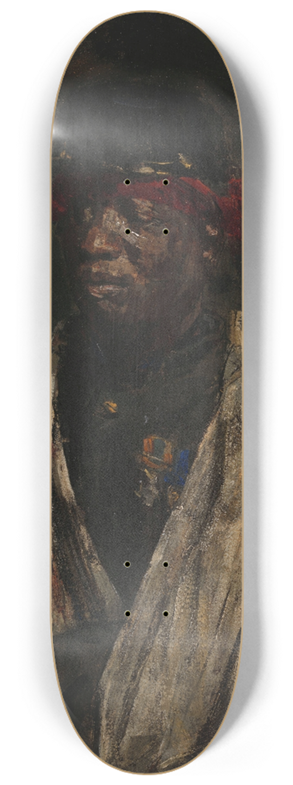 Isaac Israls - Portrait of a Wounded KNIL Soldier 8.25 inch art skate deck