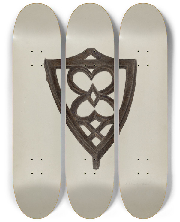 Triptych art skateboard deck of Ardella Watkins Trivet_2 by Ardella Watkins