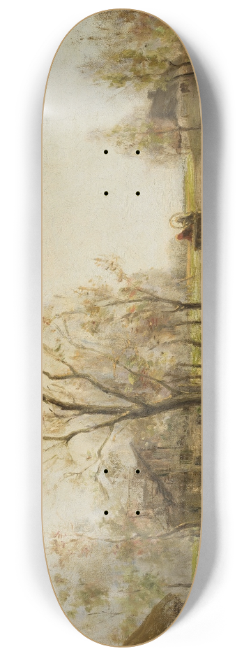 Isaac Levitan - Springtime in the countryside 8.25 inch art skate deck