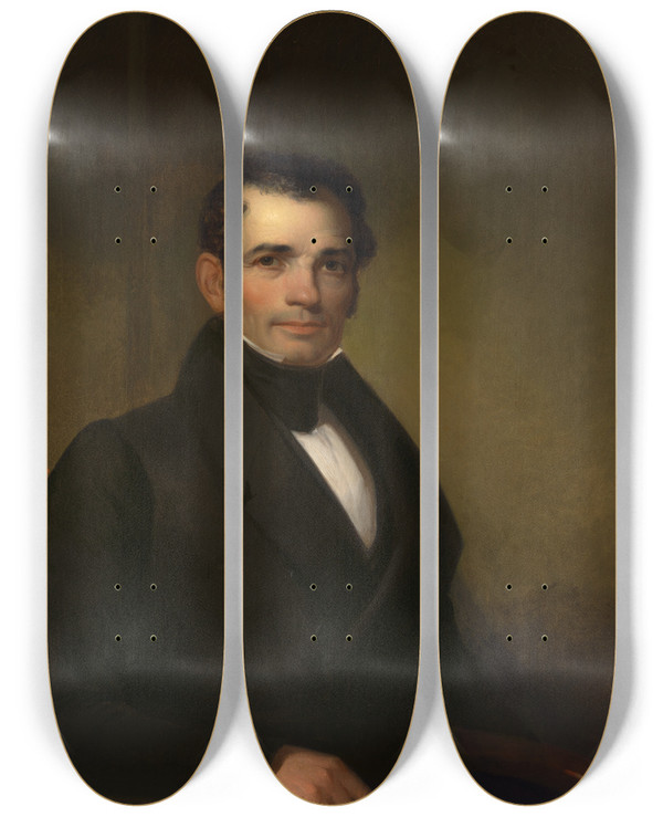 Triptych art skateboard deck of Asher Brown Durand Luman Reed_1 by Asher Brown Durand (1796-1886)