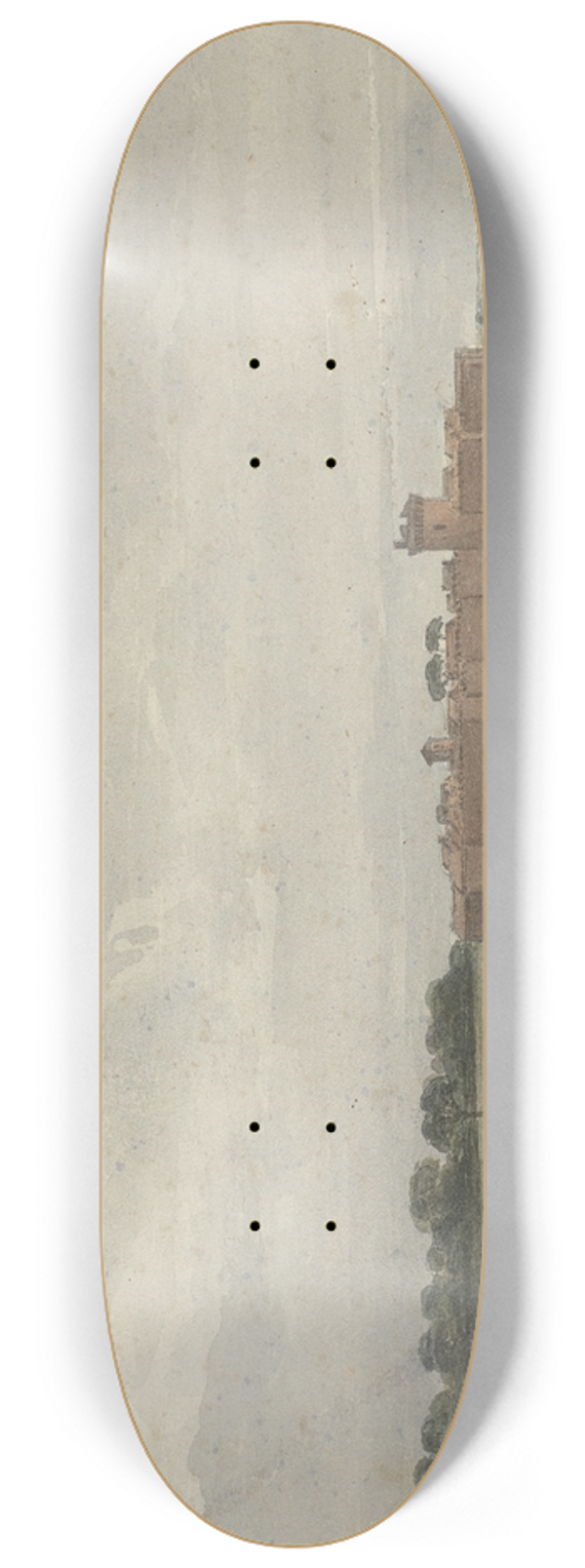 Isaac Weld - Castle of Ostia and Porte Trojan 8.25 inch art skate deck