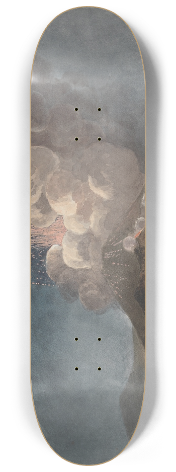 Isaac Weld - Vesuvius in Eruption 8.25 inch art skate deck