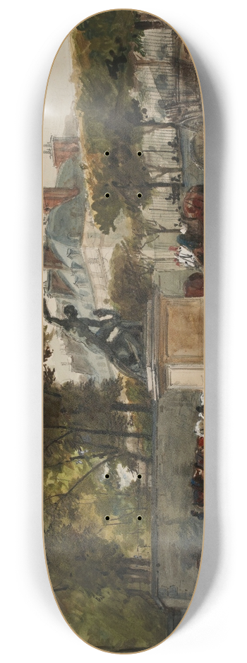 Isidore Pils - Artilleurs aux Tuileries, 9 juillet 1871. 8.25 inch art skate deck